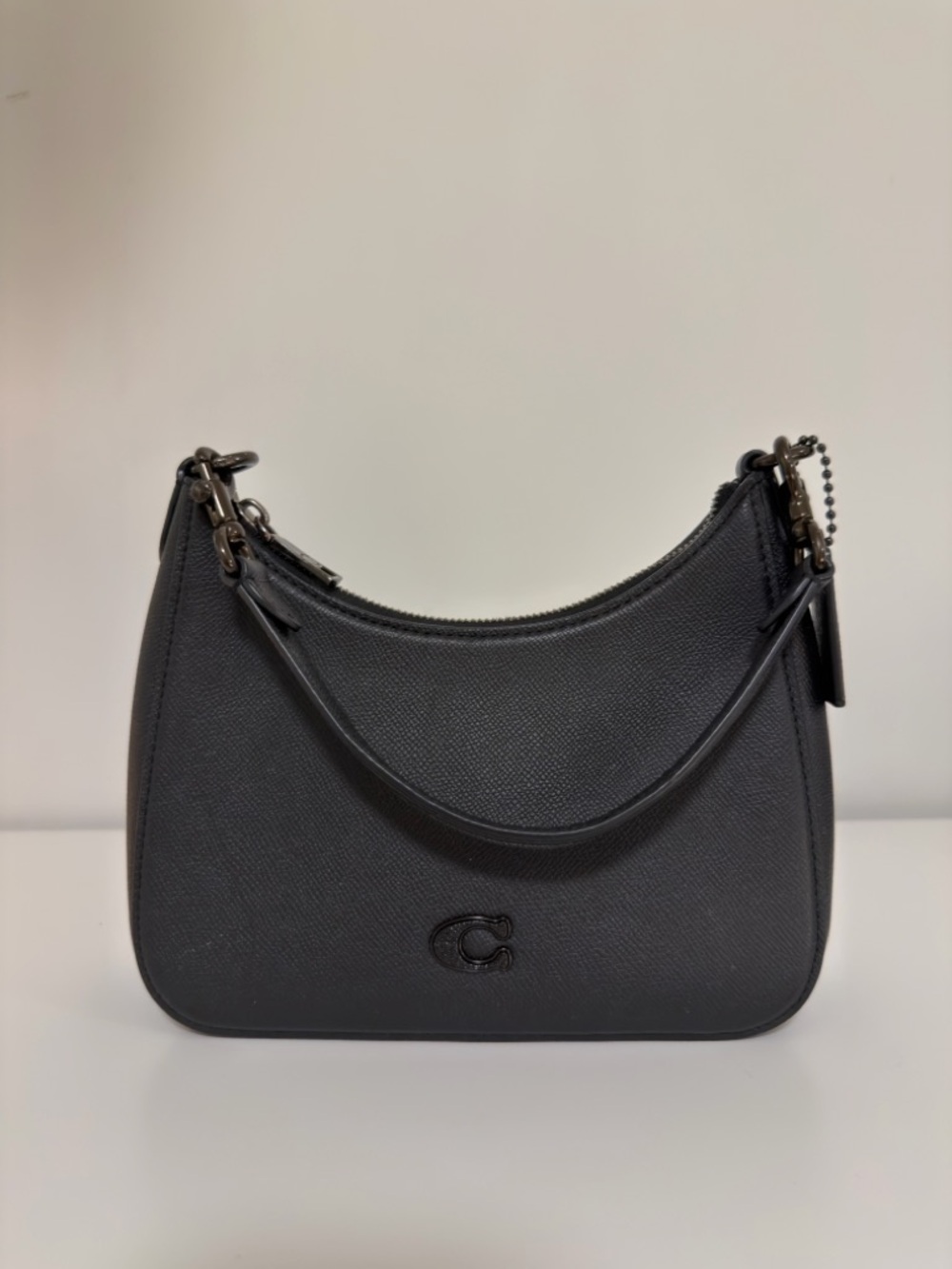 Coach Black Pebbled Leather Shoulder Hobo